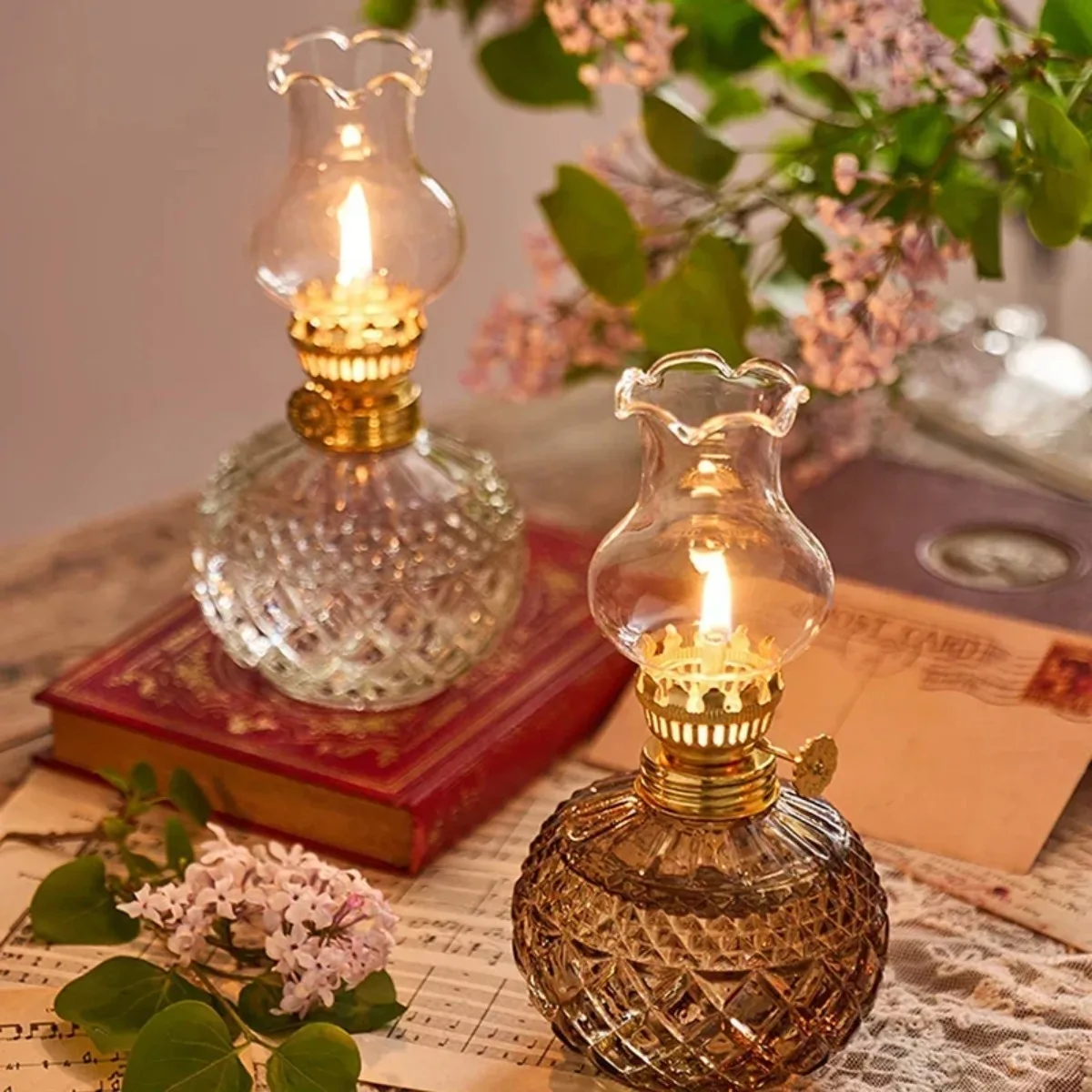 Rustic Vintage Oil Lamp Glass Lantern Farmhouse Decor Emergency Survival Light Indoor Camping Decorative Hurricane Lamp
Rustic Vintage Oil Lamp Glass Lantern Farmhouse Decor Emergency Survival Light Indoor Camping Decorative Hurricane Lamp