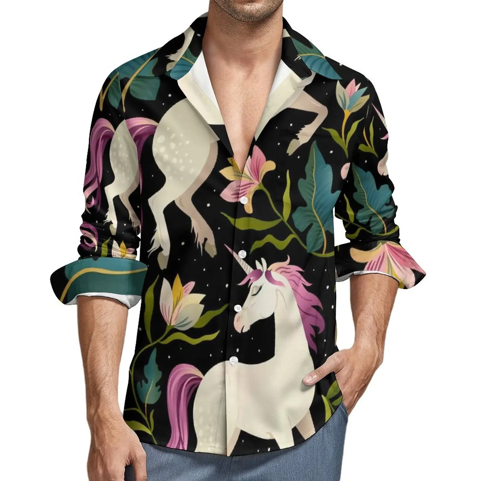Cartoon Unicorn Casual Shirts Flowers Print Vintage Shirt Autumn Y2K Funny Oversized Blouse Men Long Sleeve Custom Clothes Gift
Cartoon Unicorn Casual Shirts Flowers Print Vintage Shirt Autumn Y2K Funny Oversized Blouse Men Long Sleeve Custom Clothes Gift