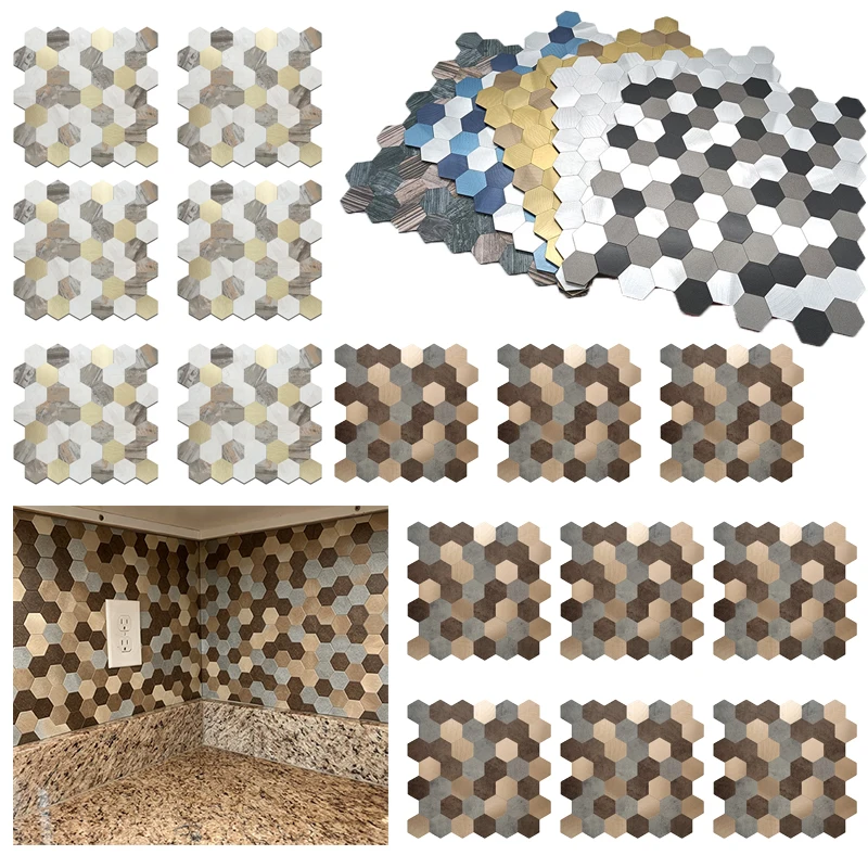 5/10PCS 3D Self Adhesive Hexagon Wall Tile Stickers Wallpaper Strong Adhesive Backsplash For Kitchen And Bathroom Decoration
5/10PCS 3D Self Adhesive Hexagon Wall Tile Stickers Wallpaper Strong Adhesive Backsplash For Kitchen And Bathroom Decoration