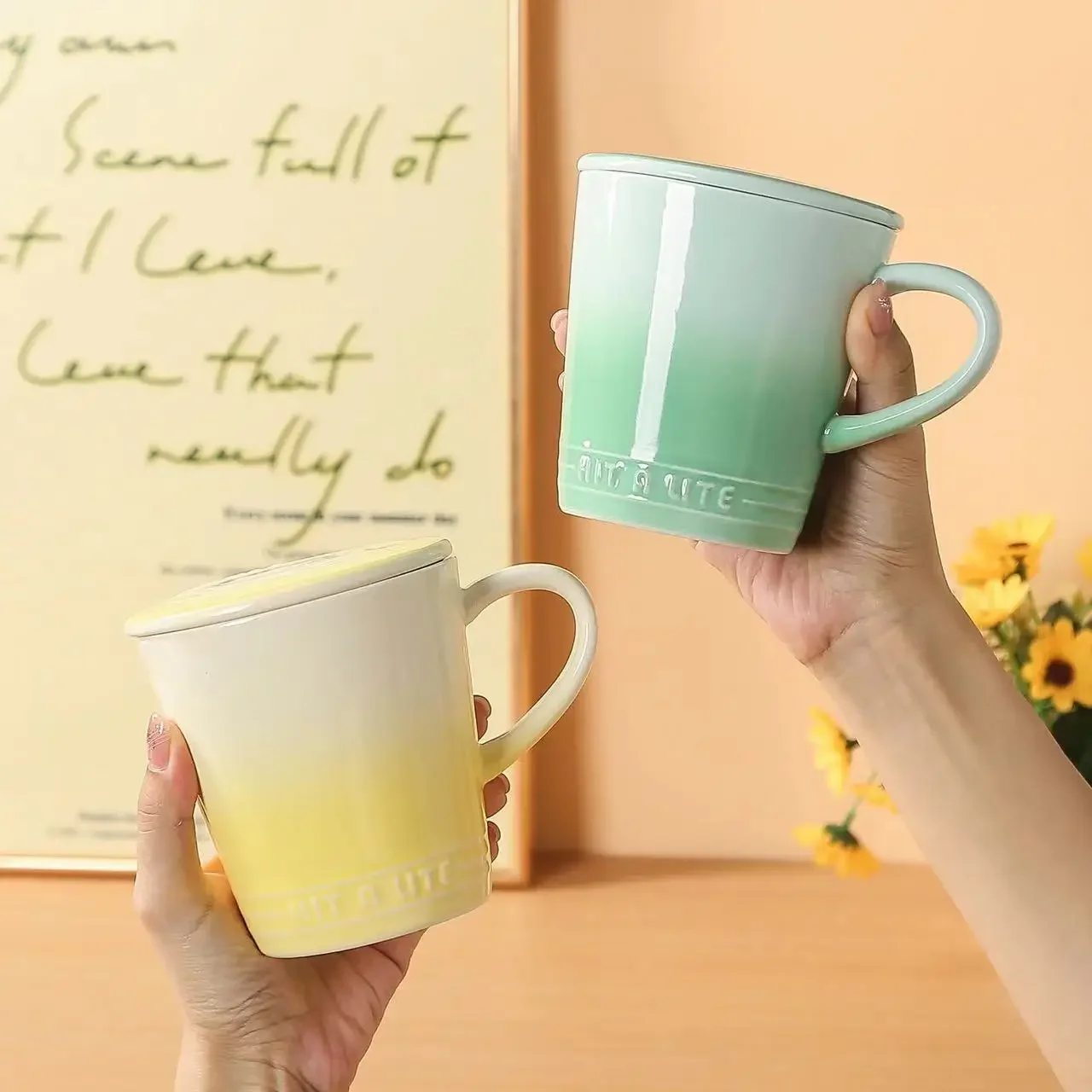 Appearance Rainbow color gradual change color ceramic mug candy ceramic cup gradual change cup electroplating cup
Appearance Rainbow color gradual change color ceramic mug candy ceramic cup gradual change cup electroplating cup