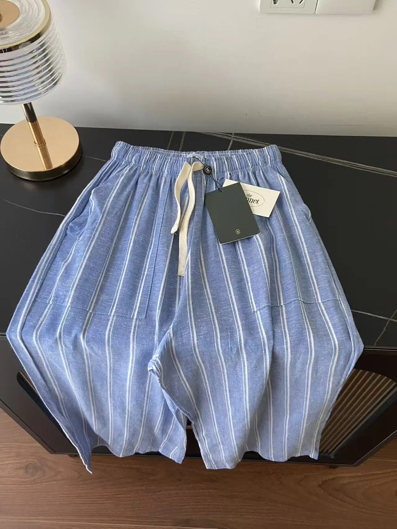 Summer Loose Straight Leg Striped Casual Pants Wide Leg Comfortable to Wear Commute Style Natural Waist Linen Cotton Blend
Summer Loose Straight Leg Striped Casual Pants Wide Leg Comfortable to Wear Commute Style Natural Waist Linen Cotton Blend