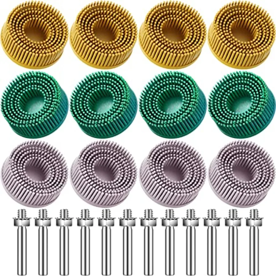 12 Pieces 2 Inch Bristle Disc Grits 120# 80# 50# Abrasive Bristle Disk with 1/4 Inch Shank Attachment White Green Yellow Gasket
12 Pieces 2 Inch Bristle Disc Grits 120# 80# 50# Abrasive Bristle Disk with 1/4 Inch Shank Attachment White Green Yellow Gasket