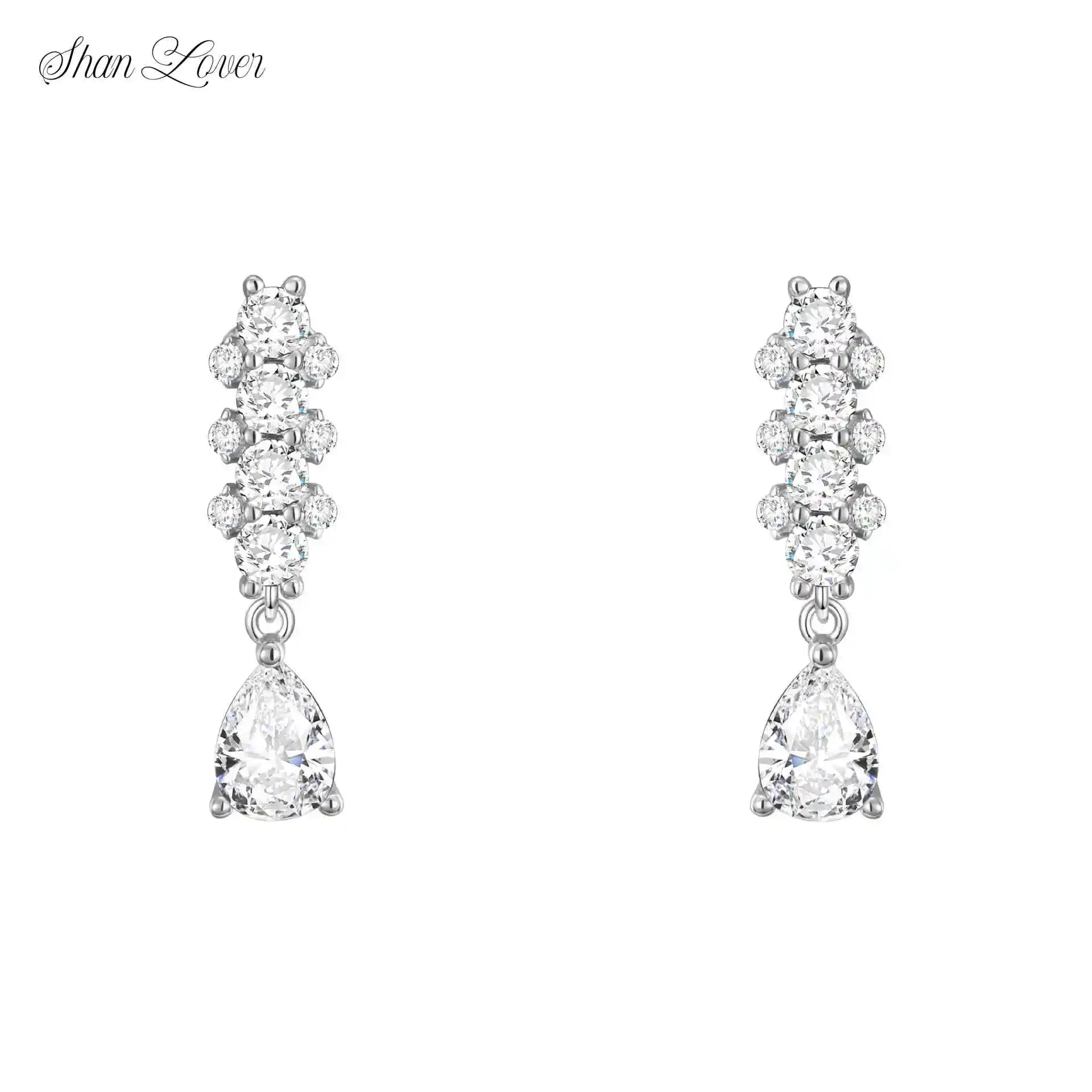 ShanLover Brand CMA Certificate 5A Level Luxury Designer 925 Sterling Silver Zircon Drop Earrings For Woman Jewelry
ShanLover Brand CMA Certificate 5A Level Luxury Designer 925 Sterling Silver Zircon Drop Earrings For Woman Jewelry