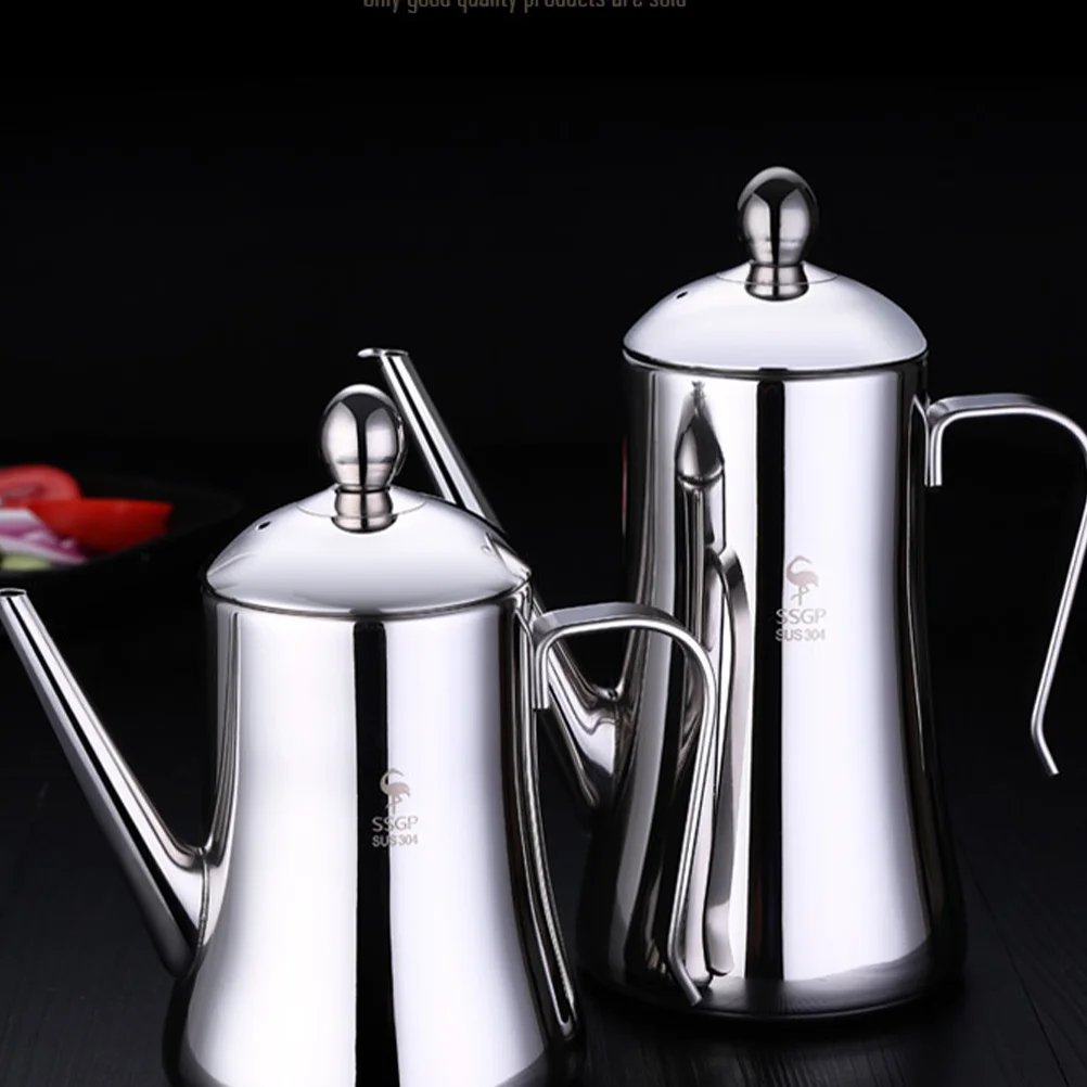 Stainless Steel Oil Bottle Polished Surface Anti-Drip Cover Design Suitable for Olive Oil Vinegar Soy Sauce Cooking Liquid
Stainless Steel Oil Bottle Polished Surface Anti-Drip Cover Design Suitable for Olive Oil Vinegar Soy Sauce Cooking Liquid