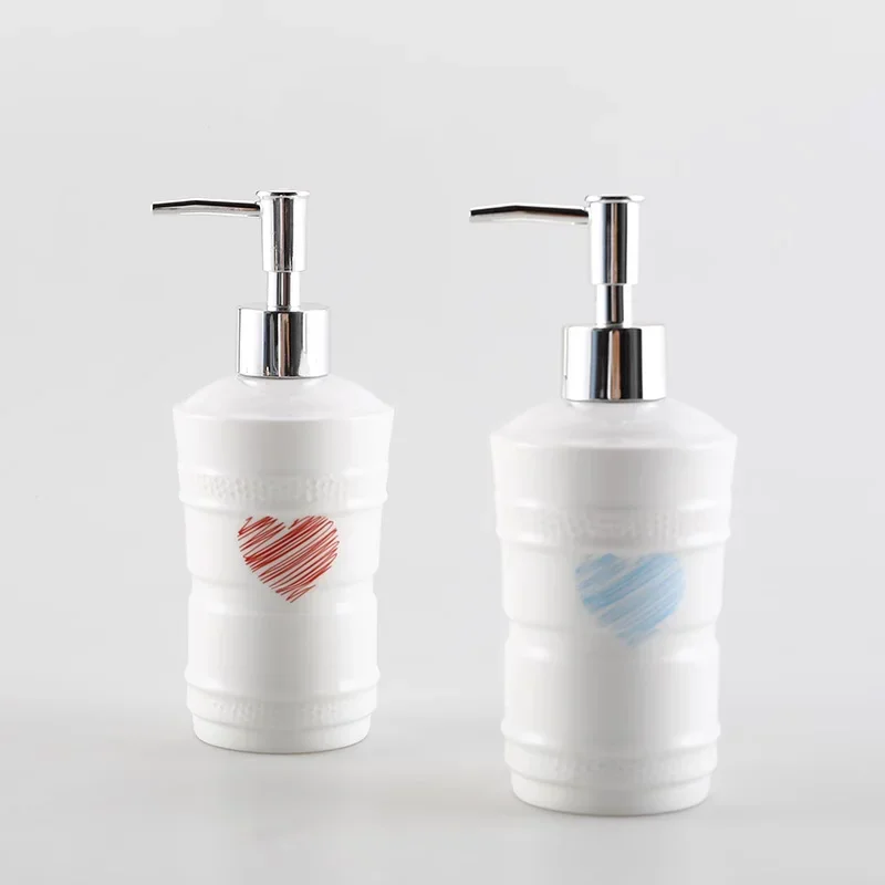 340ml Creative couple two-color love hammer lotion bottle High beauty hotel light luxury bathroom lotion bottle soap dispenser
340ml Creative couple two-color love hammer lotion bottle High beauty hotel light luxury bathroom lotion bottle soap dispenser
