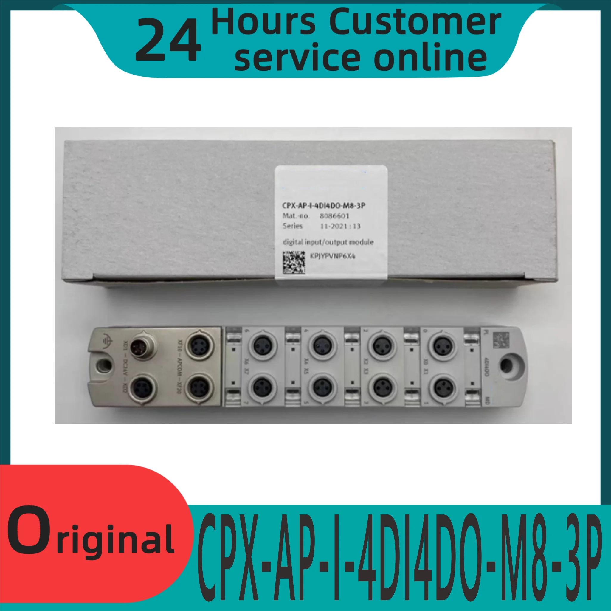 Совершенно новый оригинал. 8086601 модуль цифрового ввода/вывода CPX-AP-I-4DI4DO-M8-3P
Совершенно новый оригинал. 8086601 модуль цифрового ввода/вывода CPX-AP-I-4DI4DO-M8-3P