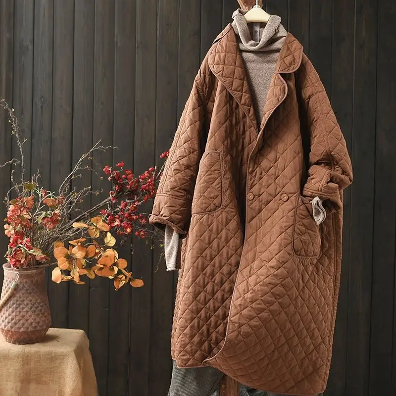 Autumn and Winter New Women's Cotton Coat Loose Commuter Leisure Simple Cotton Parkas
Autumn and Winter New Women's Cotton Coat Loose Commuter Leisure Simple Cotton Parkas