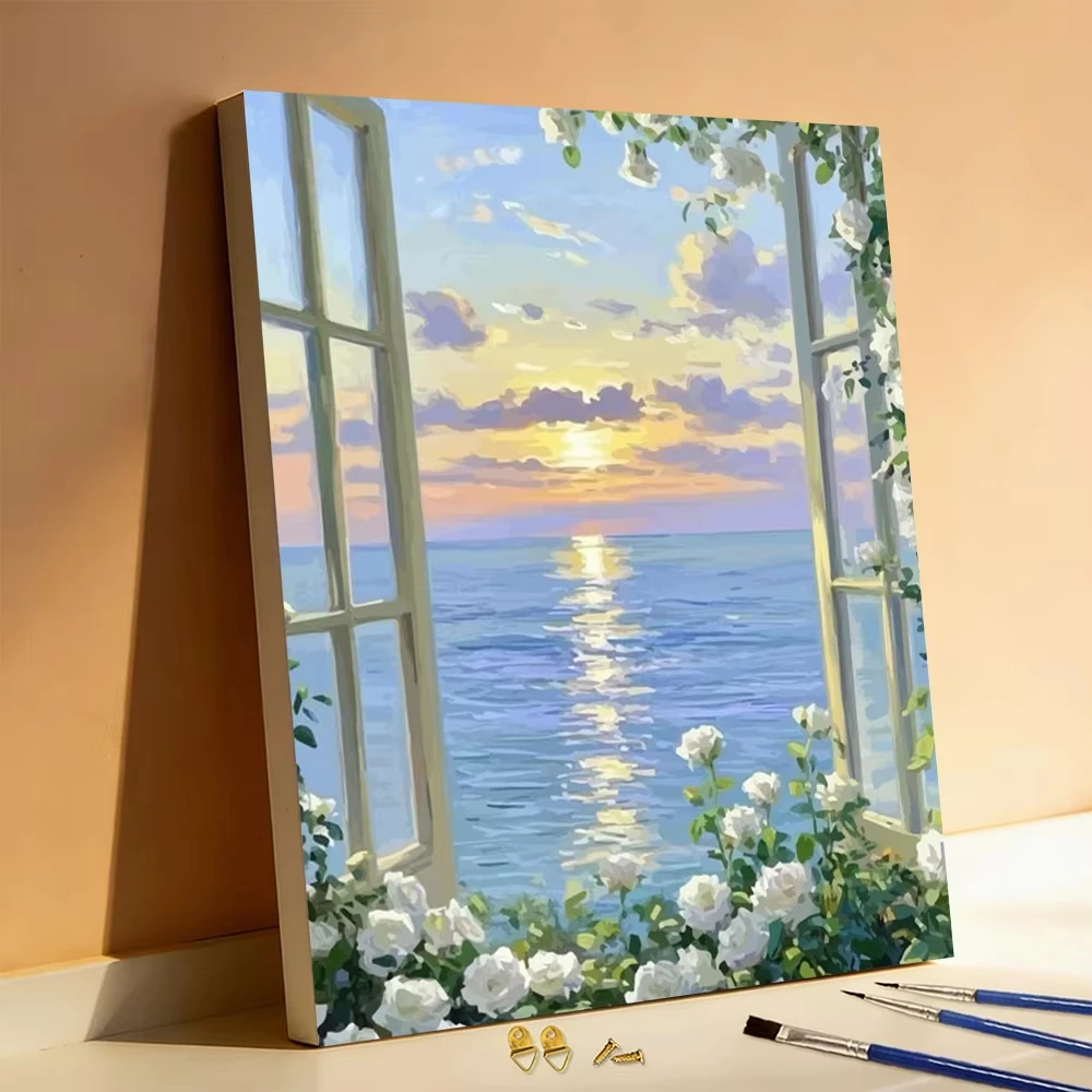 Jigsaw Puzzle Beautiful Window Sea View With White Rose Flower Landscape For Adults Family Fun Relaxing Brain Teaser Gift
Jigsaw Puzzle Beautiful Window Sea View With White Rose Flower Landscape For Adults Family Fun Relaxing Brain Teaser Gift