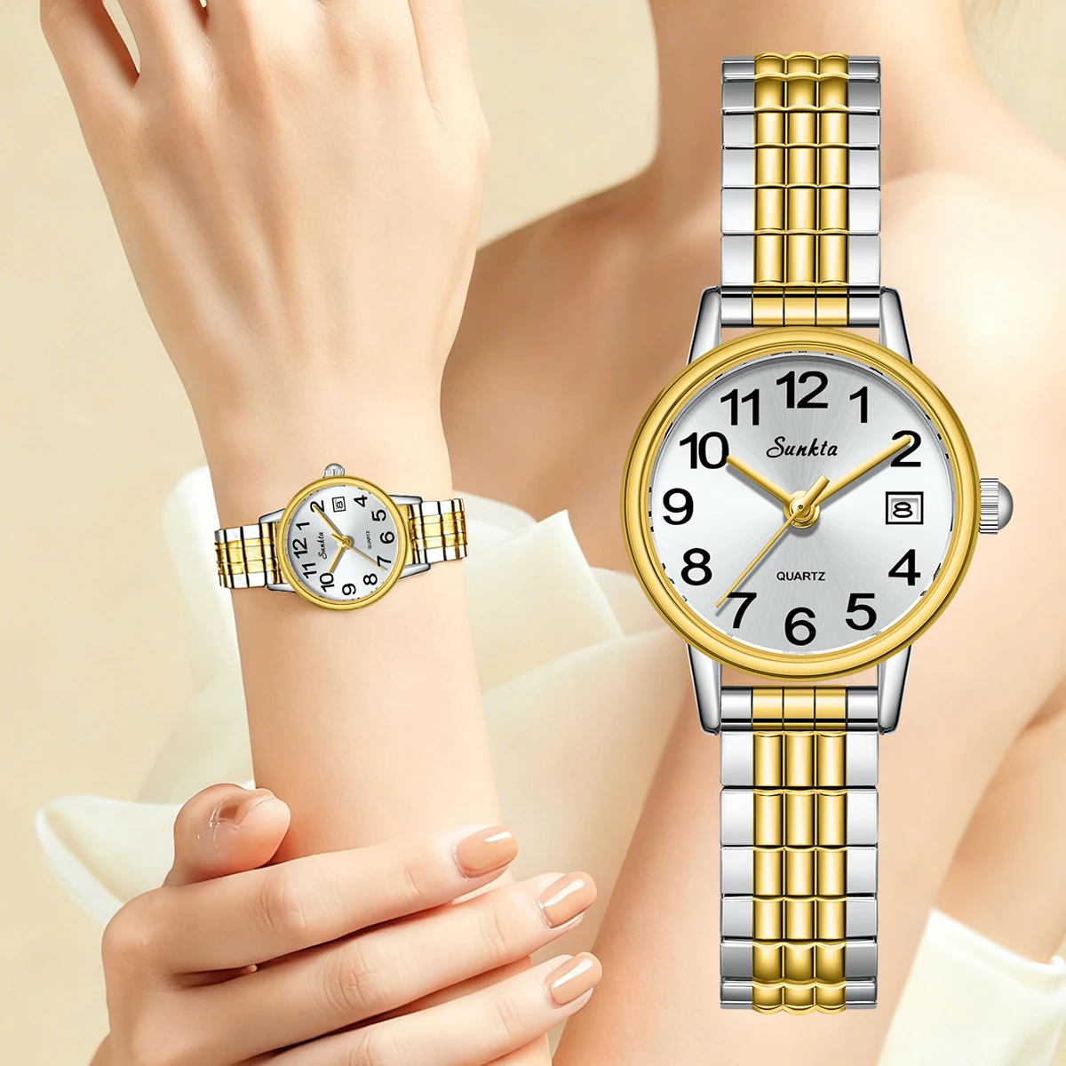 SUNKTA Luxury Quartz Watch for Women Elastic Steel Strap Watch Luminous Waterproof Date Wristwatch Ladie Dress Watch Reloj Mujer
SUNKTA Luxury Quartz Watch for Women Elastic Steel Strap Watch Luminous Waterproof Date Wristwatch Ladie Dress Watch Reloj Mujer
