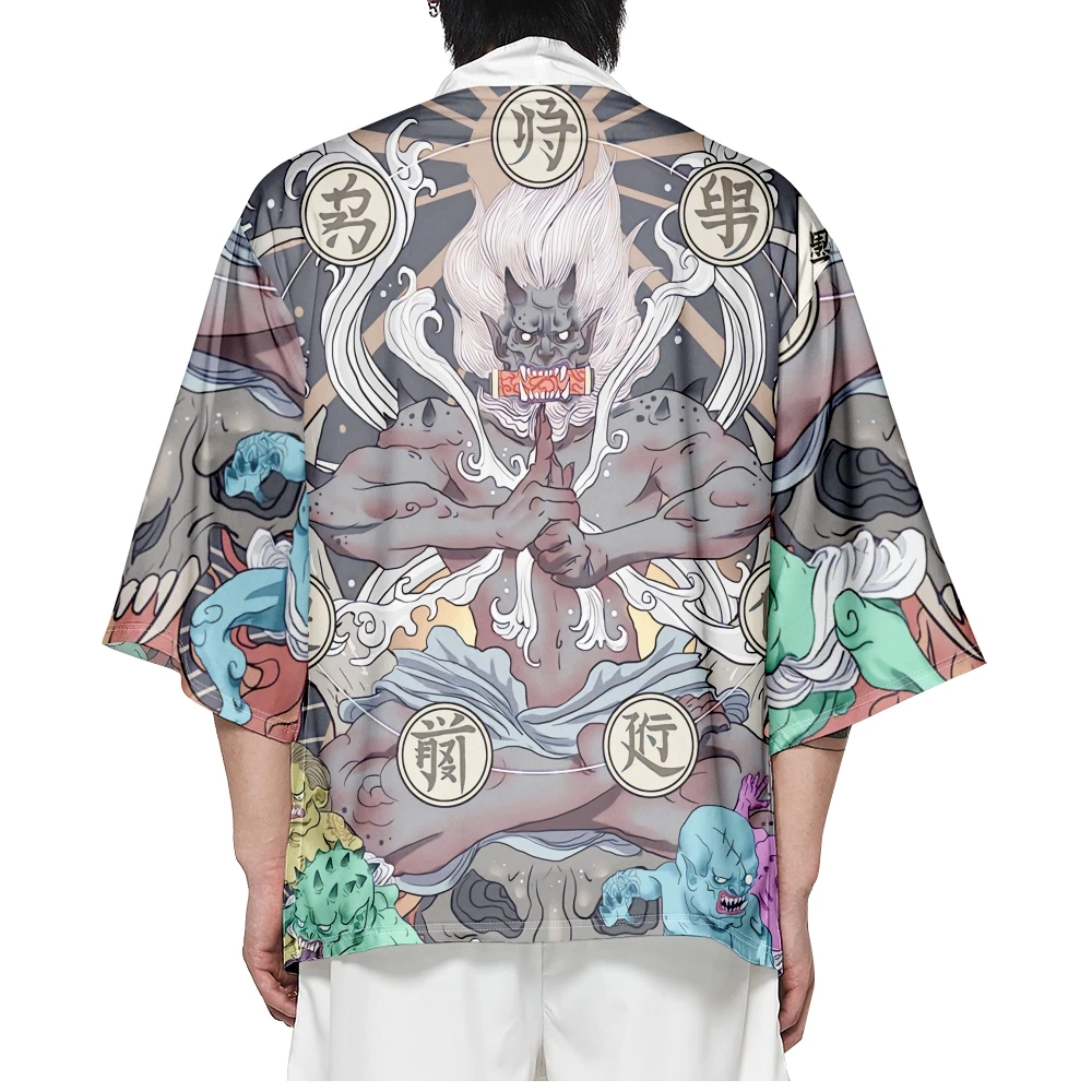 Men Women Japanese Style Haori Demon Print Kimono Summer Loose Yukata Cardigan
Men Women Japanese Style Haori Demon Print Kimono Summer Loose Yukata Cardigan