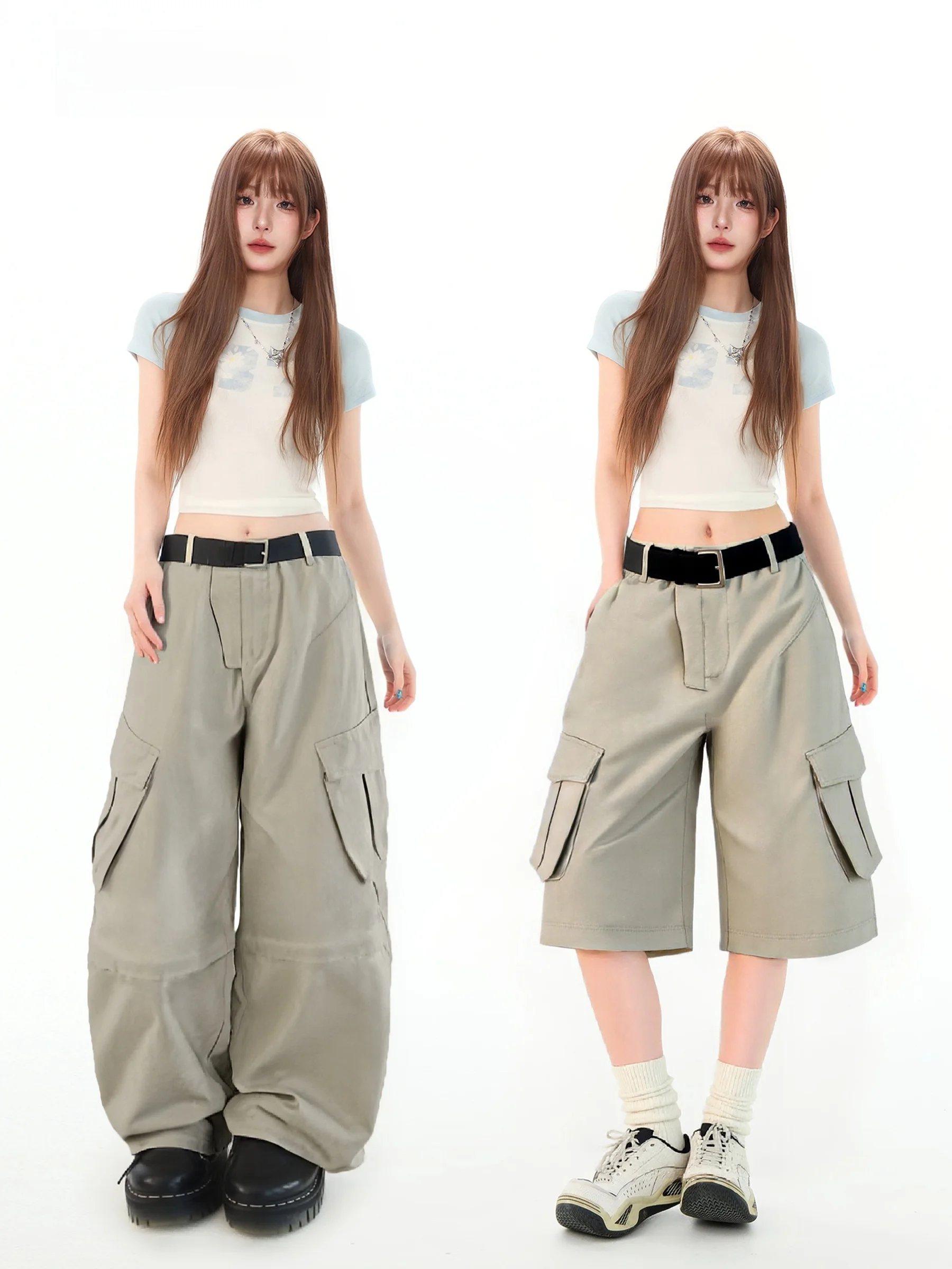 November American Detachable Workwear Pocket Pants Women Summer Loose Casual Seven-Foot Long Pants Slimming Workwear Trousers
November American Detachable Workwear Pocket Pants Women Summer Loose Casual Seven-Foot Long Pants Slimming Workwear Trousers