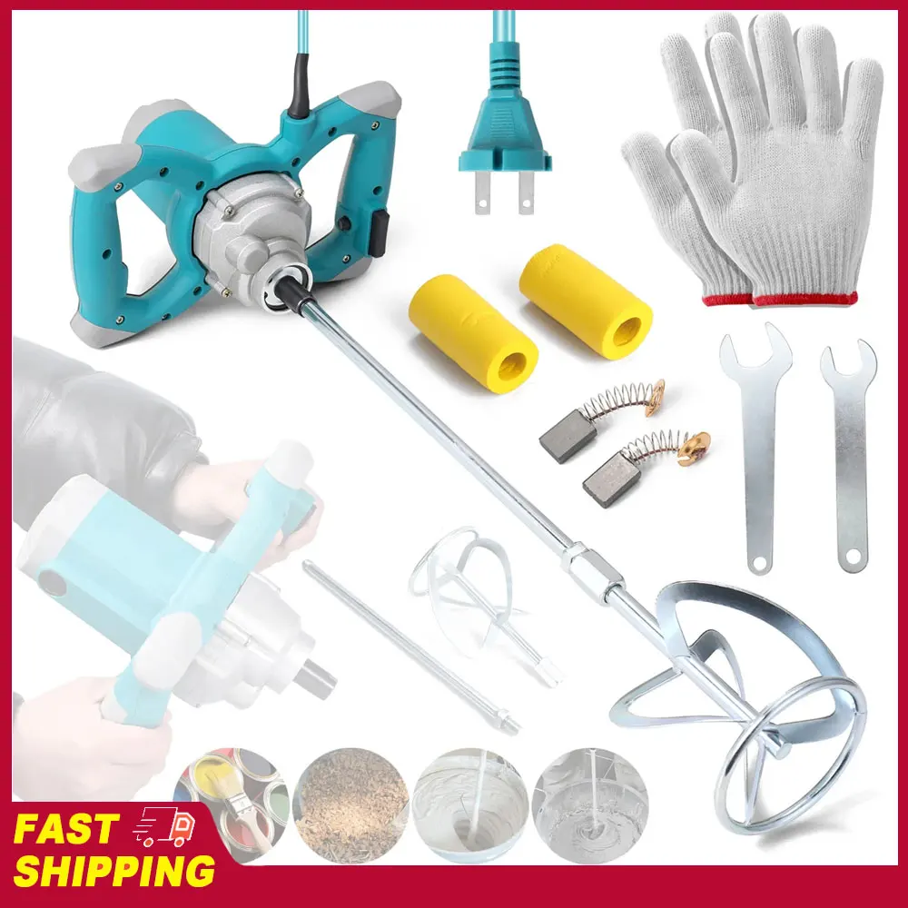 2600W Electric Concrete Mixer Portable Handheld Cement 6 Speeds Adjustable Mixing Machine Thinset Mortar Grout Stirring Tool
2600W Electric Concrete Mixer Portable Handheld Cement 6 Speeds Adjustable Mixing Machine Thinset Mortar Grout Stirring Tool