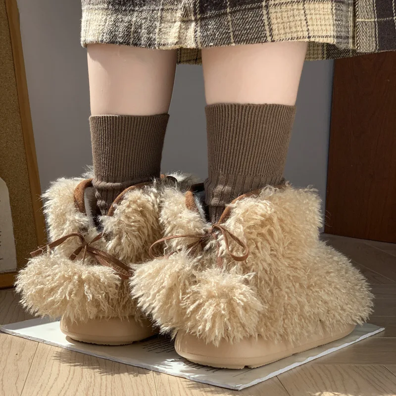 Новая модная женская хлопковая обувь на толстой подошве с бантом и помпоном, увеличивающая рост, осенне-зимняя теплая флисовая подкладка средней высоты, нет
Новая модная женская хлопковая обувь на толстой подошве с бантом и помпоном, увеличивающая рост, осенне-зимняя теплая флисовая подкладка средней высоты, нет