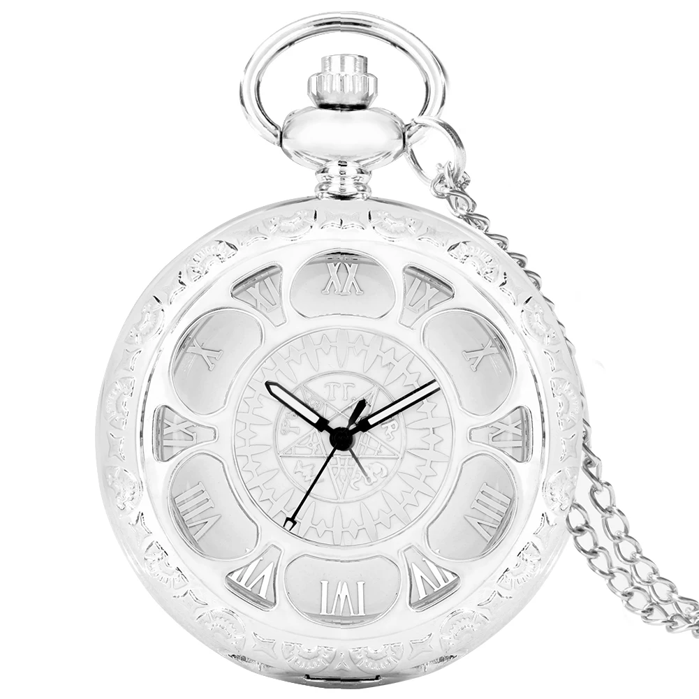 Silver Flower Petal Hollow Pocket Watch Pendant for Women Men Quartz Roman Numeral Dial Clock Practical Gift RelóGio De Bolso
Silver Flower Petal Hollow Pocket Watch Pendant for Women Men Quartz Roman Numeral Dial Clock Practical Gift RelóGio De Bolso