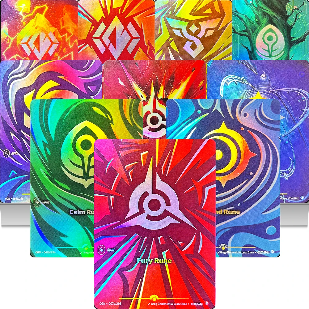 6PCS/Set Riftbound League Of Legends (EN) RUNE Proxy Game card set OGN Series Fury Mind Calm Body Order Chaos Textured Foil Card
6PCS/Set Riftbound League Of Legends (EN) RUNE Proxy Game card set OGN Series Fury Mind Calm Body Order Chaos Textured Foil Card