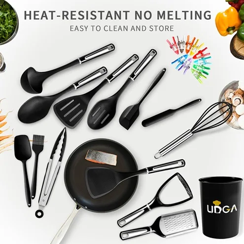 25PCS Silicone Kitchen Utensils Set, High Temperature Resistant Silicone Kitchen Tools Cooking Spoon and spatula, Cooking Tool S
25PCS Silicone Kitchen Utensils Set, High Temperature Resistant Silicone Kitchen Tools Cooking Spoon and spatula, Cooking Tool S