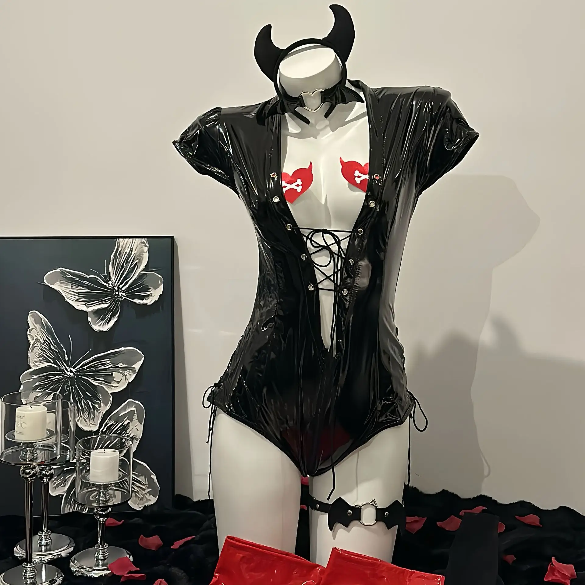 Сексуальное соблазнительное кожаное боди, женское нижнее белье, индуктивное прозрачное пикантное боди, страстное очарование
Сексуальное соблазнительное кожаное боди, женское нижнее белье, индуктивное прозрачное пикантное боди, страстное очарование