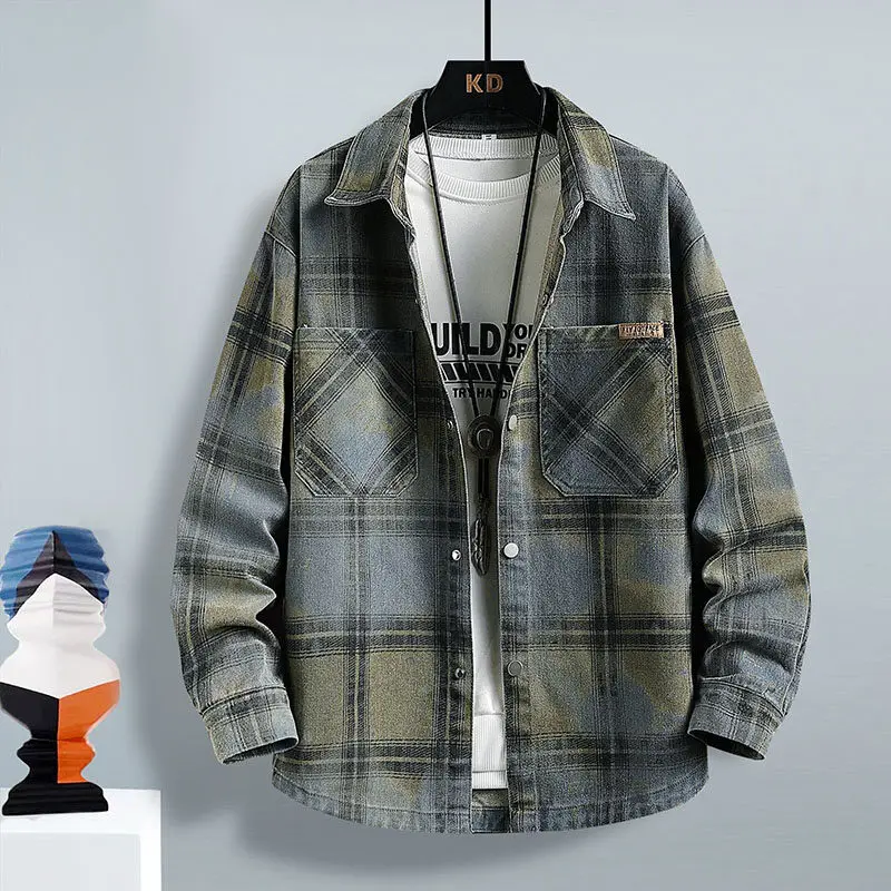 men's casual Long sleeves shirt male high quality grid pattern denim jacket 2025 Spring autumn new arrival men fashion shirts
men's casual Long sleeves shirt male high quality grid pattern denim jacket 2025 Spring autumn new arrival men fashion shirts
