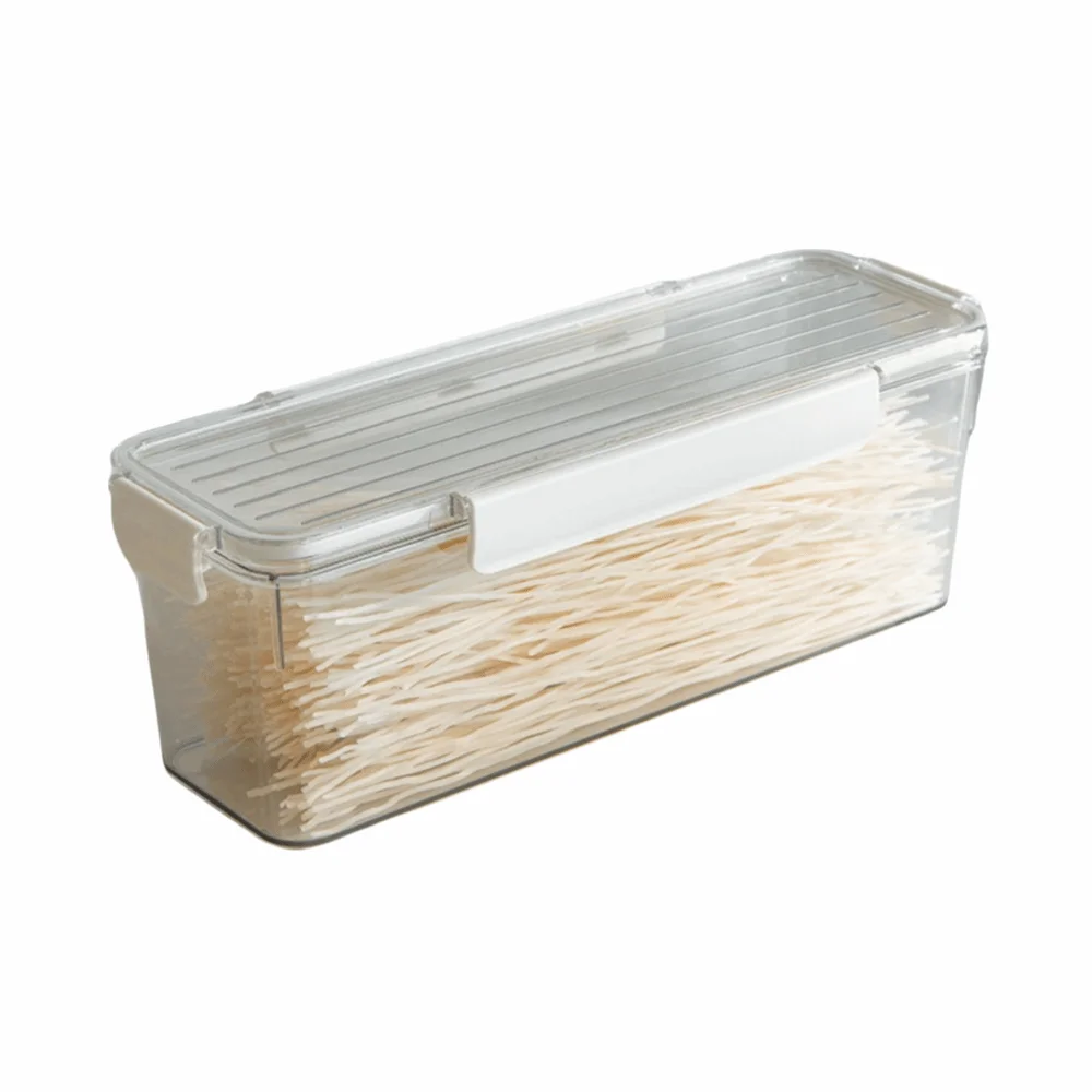 Clear Plastic Pasta Storage Container Airtight Rectangular Fresh Keeper Box Stackable Sealed Spaghetti Noodle Organizer Kitchen
Clear Plastic Pasta Storage Container Airtight Rectangular Fresh Keeper Box Stackable Sealed Spaghetti Noodle Organizer Kitchen