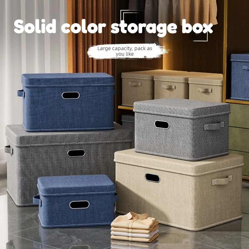 Collapsible Cotton Linen Storage Box With Detachable Lid Organizer Bin Dustproof Moisture-Proof For Bedroom Clothing Toy Blanket
Collapsible Cotton Linen Storage Box With Detachable Lid Organizer Bin Dustproof Moisture-Proof For Bedroom Clothing Toy Blanket