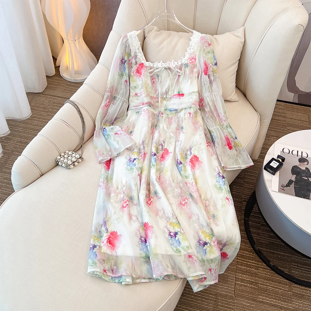 Summer Plus Size Women's Casual Dress Lace Square Collar Multi-layer Gauze Long Dress 2025 New Women's Dress Evening Dress Large
Summer Plus Size Women's Casual Dress Lace Square Collar Multi-layer Gauze Long Dress 2025 New Women's Dress Evening Dress Large
