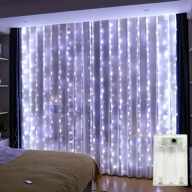 8 Modes LED Curtain String Light Decor Battery Powered 2026 Ramadan Decoration for Eid Mubarak Wedding Valentine's Day Gift
8 Modes LED Curtain String Light Decor Battery Powered 2026 Ramadan Decoration for Eid Mubarak Wedding Valentine's Day Gift