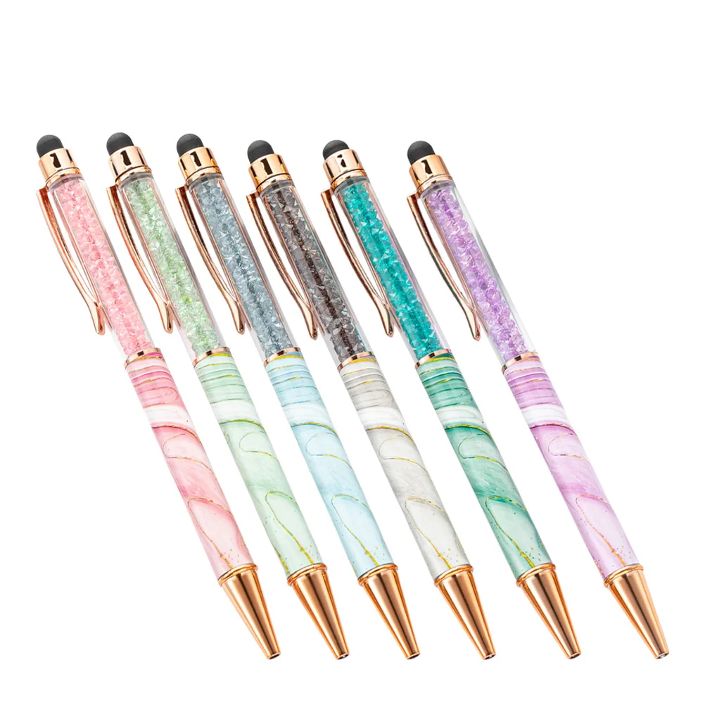 6Pcs Luxury Marble Pattern Ballpoint Pens Touch Screen Crystal Pen Fine Tip Smudge Resistant Ink Pens for Journaling Office
6Pcs Luxury Marble Pattern Ballpoint Pens Touch Screen Crystal Pen Fine Tip Smudge Resistant Ink Pens for Journaling Office