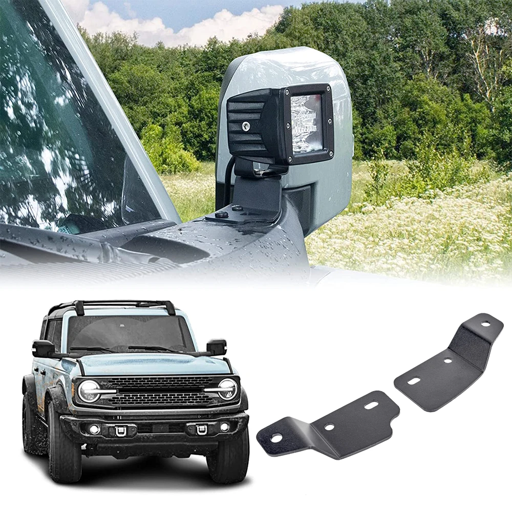 A-Pillar Light Mount Bracket For Ford Bronco 2021 2022 2023 2/4 Door + 4inch LED Work Light Offroad Driving Indicator Combolamp
A-Pillar Light Mount Bracket For Ford Bronco 2021 2022 2023 2/4 Door + 4inch LED Work Light Offroad Driving Indicator Combolamp