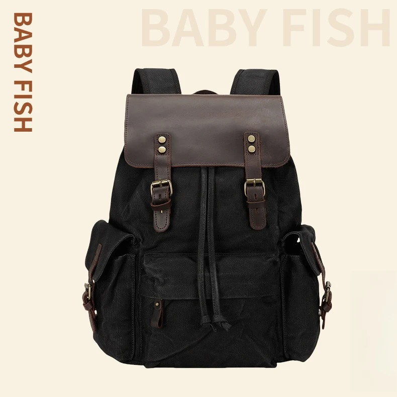 Ретро кожаный холщовый лоскутный мужской рюкзак Crazy Horse, откидная крышка, хранилище для компьютера, водонепроницаемый спортивный дорожный рюкзак
Ретро кожаный холщовый лоскутный мужской рюкзак Crazy Horse, откидная крышка, хранилище для компьютера, водонепроницаемый спортивный дорожный рюкзак