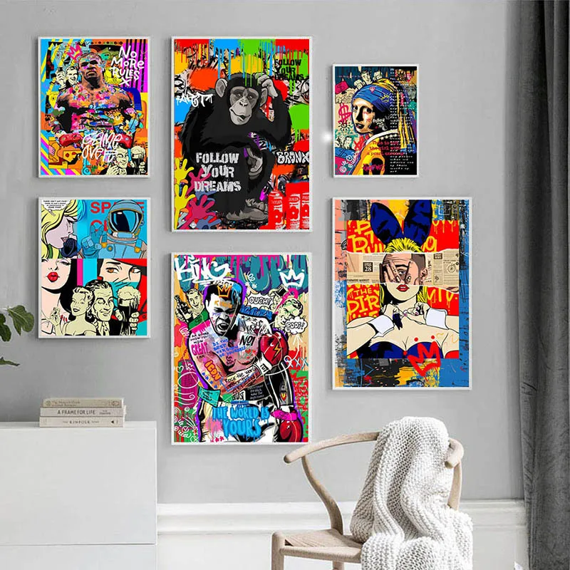 Abstract Street Graffiti Art Canvas Painting Modern Pop Posters Prints Wall Pictures for Living Room Home Decoration
Abstract Street Graffiti Art Canvas Painting Modern Pop Posters Prints Wall Pictures for Living Room Home Decoration
