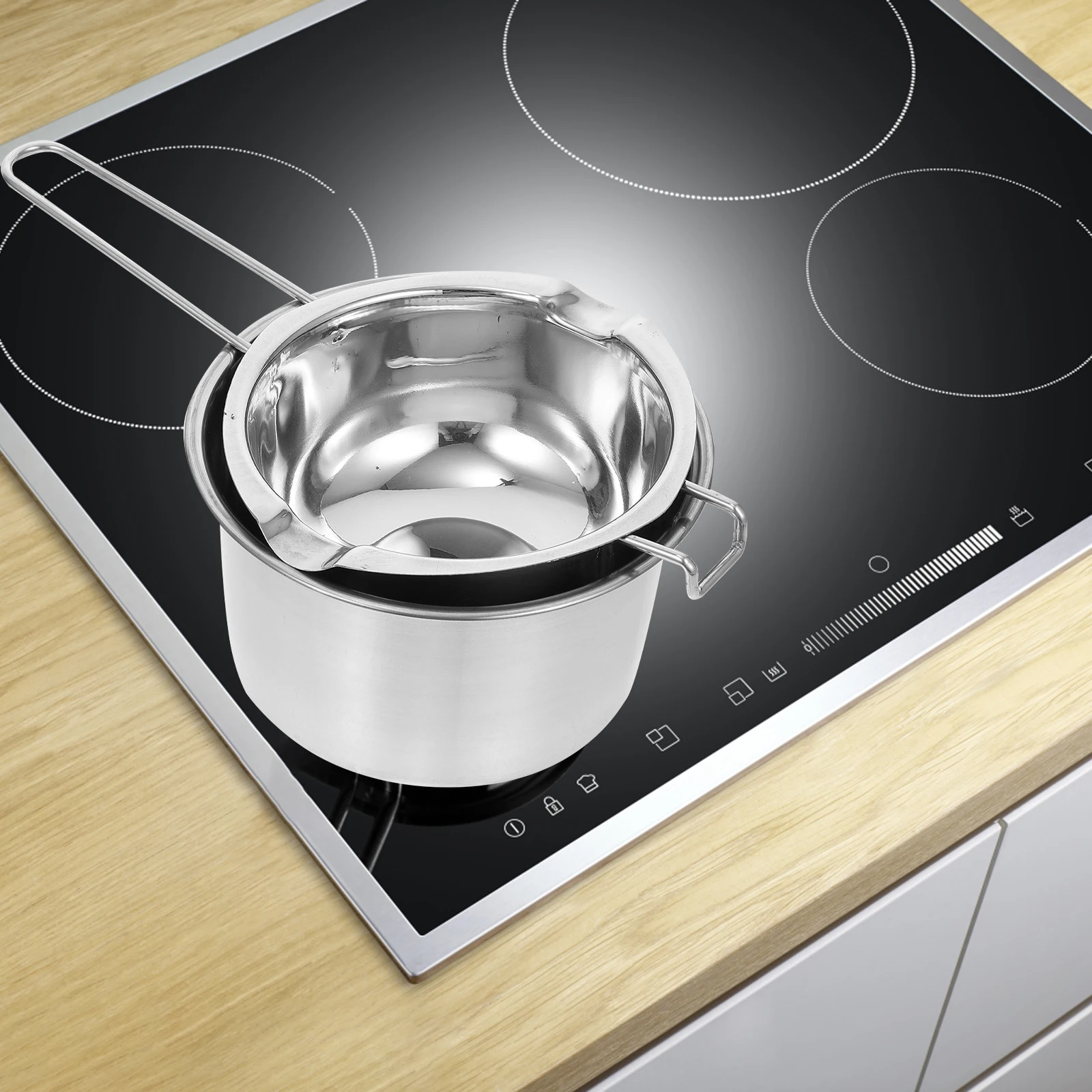 1Set Stainless Steel Double Boiler Pot Chocolate Melting Pot Wax Butter Candy Cheese Boiler Cooking Baking Essential
1Set Stainless Steel Double Boiler Pot Chocolate Melting Pot Wax Butter Candy Cheese Boiler Cooking Baking Essential