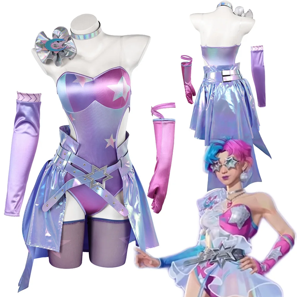 Костюм для косплея Game Rival 6 Luna Snow, фиолетовое лазерное платье для выступлений, женская одежда на Хэллоуин, карнавальная форма
Костюм для косплея Game Rival 6 Luna Snow, фиолетовое лазерное платье для выступлений, женская одежда на Хэллоуин, карнавальная форма