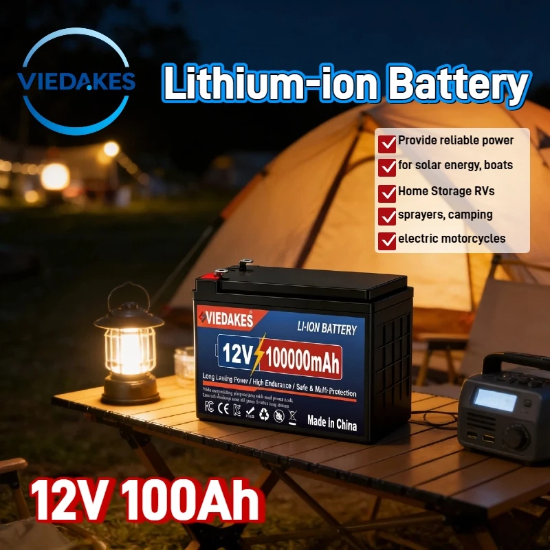 12v lifepo4 battery 100Ah Long Cycle Rechargeable Lithium Battery for Marine RV Camping Solar Power Supply
12v lifepo4 battery 100Ah Long Cycle Rechargeable Lithium Battery for Marine RV Camping Solar Power Supply