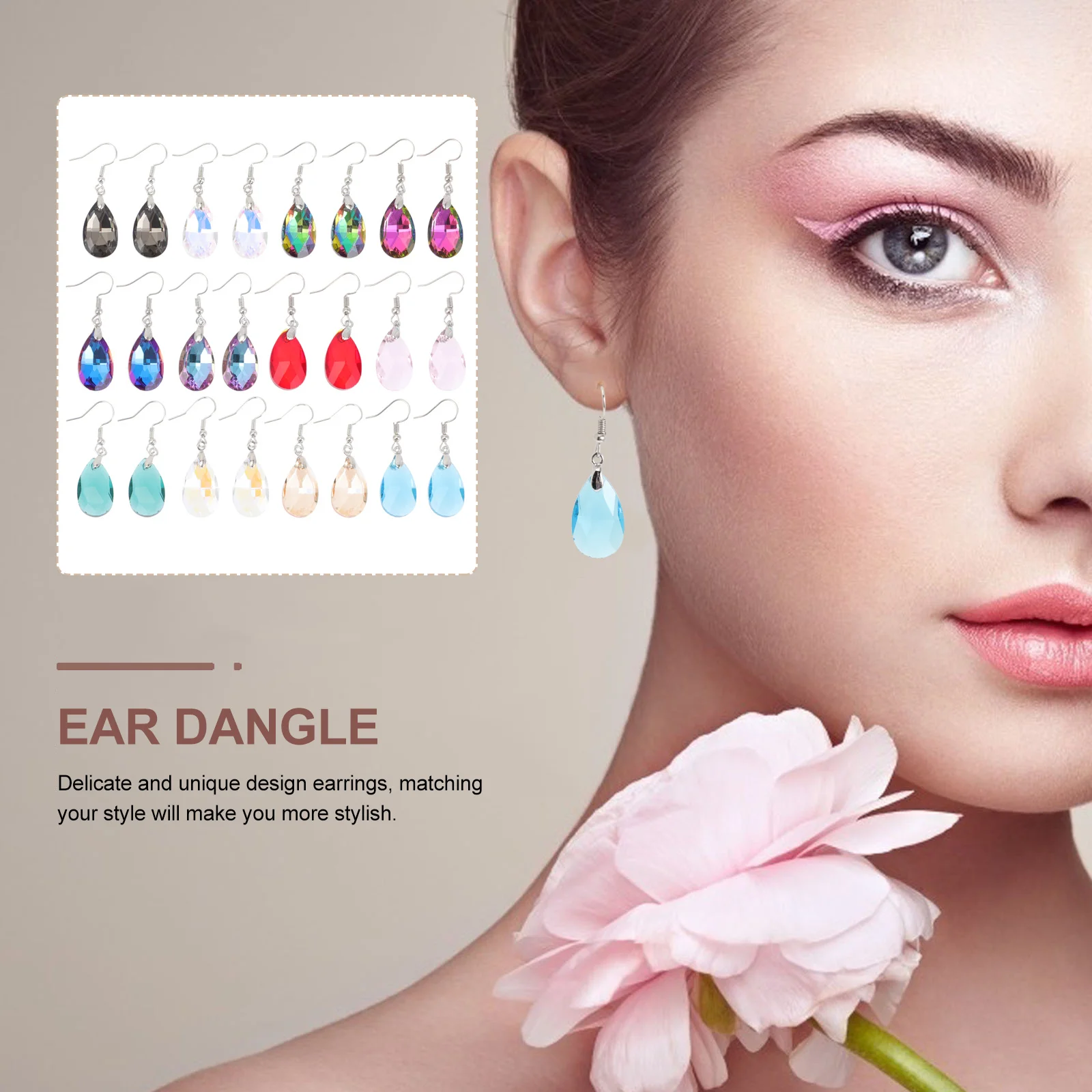12Pairs Crystal Earrings Unique Chic Ear Dangle for Daily Party Wear Stylish Women Ear Accessories Crystal Earrings
12Pairs Crystal Earrings Unique Chic Ear Dangle for Daily Party Wear Stylish Women Ear Accessories Crystal Earrings
