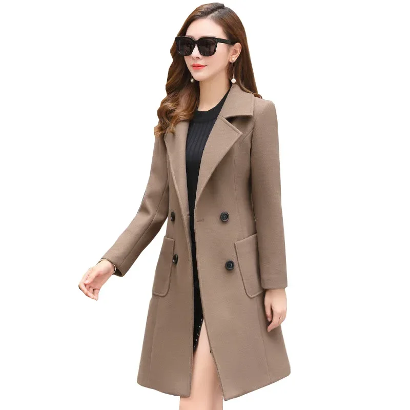 2023 New Elegant Women's Winter Korean Version Plus Size Slim Woolen Coats Female Fashion Temperament Woolen Coat
2023 New Elegant Women's Winter Korean Version Plus Size Slim Woolen Coats Female Fashion Temperament Woolen Coat