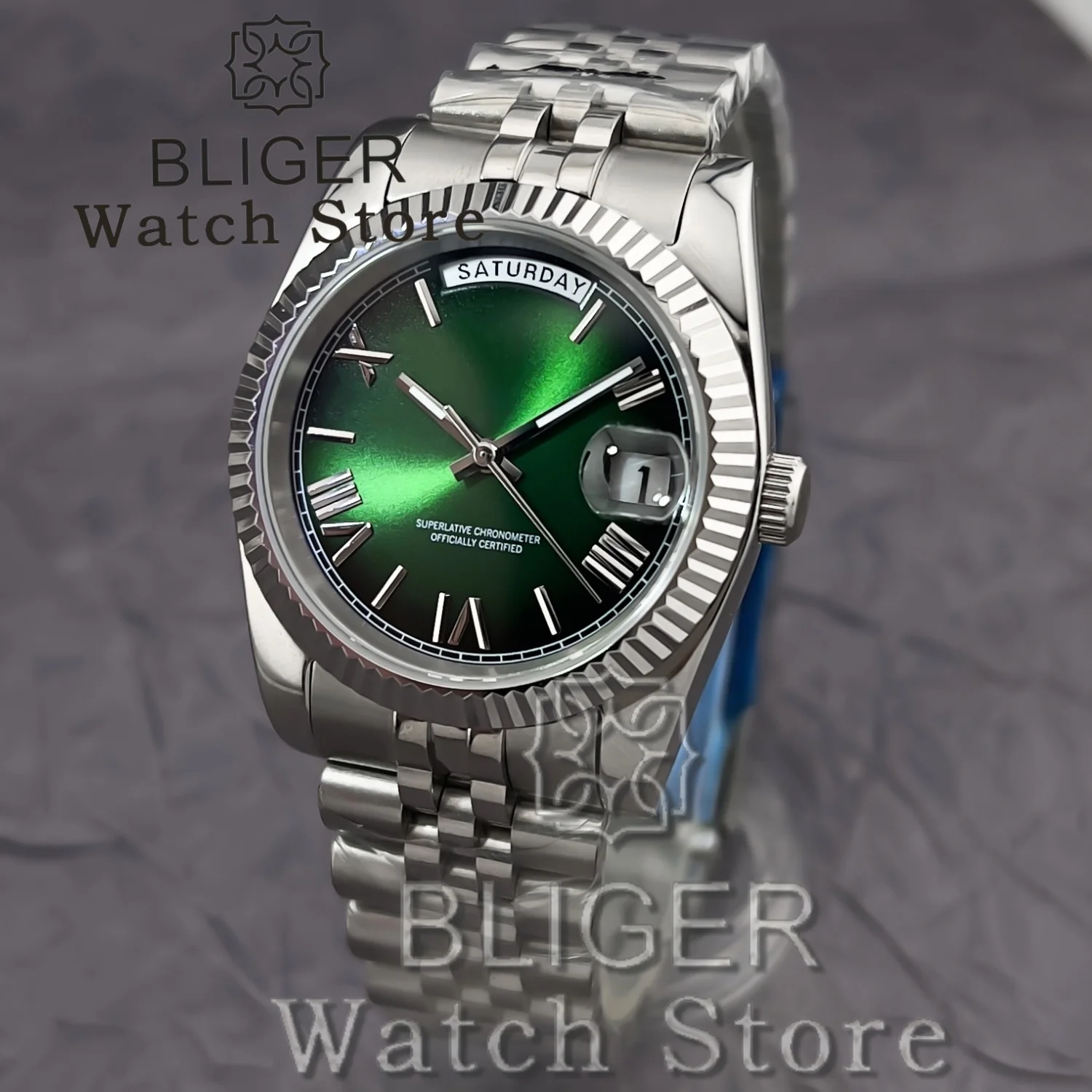 BLIGER 36mm 39mm Automatic Watches For Men Miyota8285 Mechanical Wristwatches Week Date Calendar Sapphire crystal waterproofing
BLIGER 36mm 39mm Automatic Watches For Men Miyota8285 Mechanical Wristwatches Week Date Calendar Sapphire crystal waterproofing