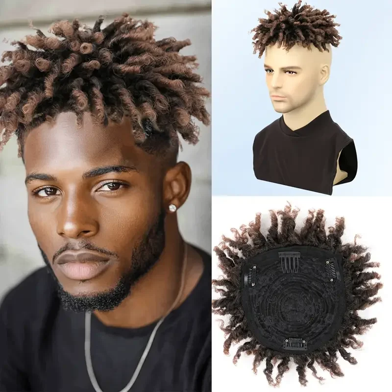 Short Dreadlock Hair Toppers Wig with Clips in Synthetic Faux Locs Braided Hair Half Dreadlocks Hair Toupee Afro Wigs for Men
Short Dreadlock Hair Toppers Wig with Clips in Synthetic Faux Locs Braided Hair Half Dreadlocks Hair Toupee Afro Wigs for Men