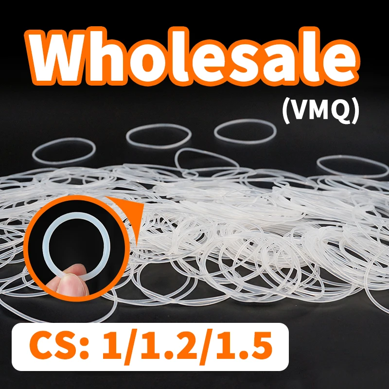 Thickness 1/1.2/1.5mm CS O-ring wholesale white VMQ silicon rubber gasket seal silicone ring rubber washer elastic free shipping
Thickness 1/1.2/1.5mm CS O-ring wholesale white VMQ silicon rubber gasket seal silicone ring rubber washer elastic free shipping