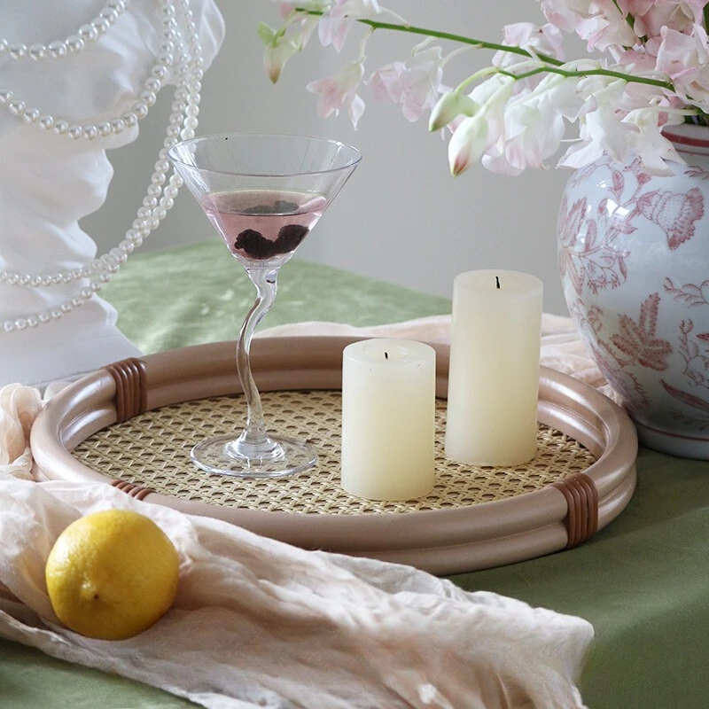 French Style Rattan Look Round Decorative Serving Luxury Home Decor Organizer Basket for Aromatherapy Snacks & Fruit Display
French Style Rattan Look Round Decorative Serving Luxury Home Decor Organizer Basket for Aromatherapy Snacks & Fruit Display