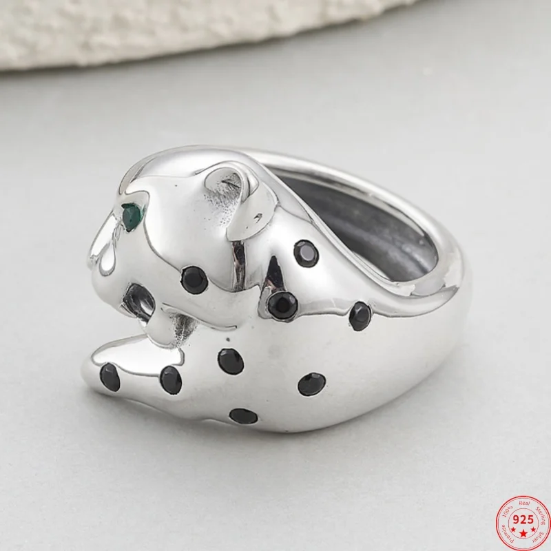 S925 Sterling Silver Charms Ring for Women Men Creative Personality Leopard Head Inlaid Zircon Fashion Luxury Jewelry Wholesale
S925 Sterling Silver Charms Ring for Women Men Creative Personality Leopard Head Inlaid Zircon Fashion Luxury Jewelry Wholesale