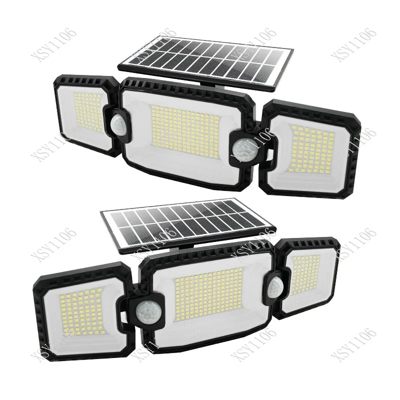 Солнечные трёхголовочные светильники, водонепроницаемые, с датчиком движения, для сада, настенные светильники.
Солнечные трёхголовочные светильники, водонепроницаемые, с датчиком движения, для сада, настенные светильники.