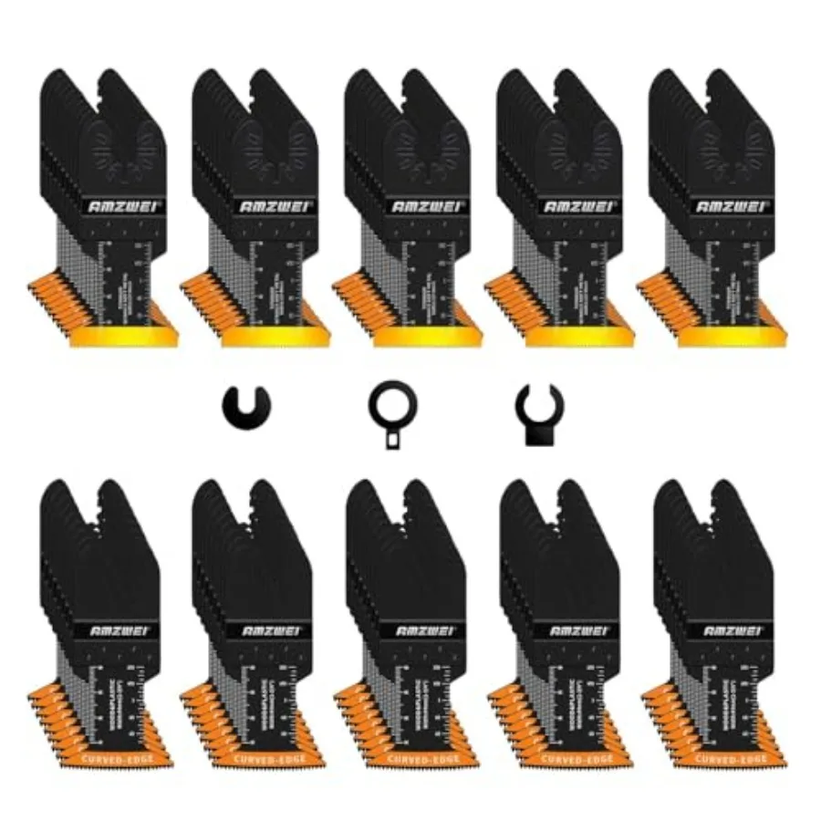 Oscillating Tool Blades Titanium and HCS Oscillating Saw Blades for Metal/Wood/Plastic Cutting Curved Edge Multi Tool Blades Co
Oscillating Tool Blades Titanium and HCS Oscillating Saw Blades for Metal/Wood/Plastic Cutting Curved Edge Multi Tool Blades Co
