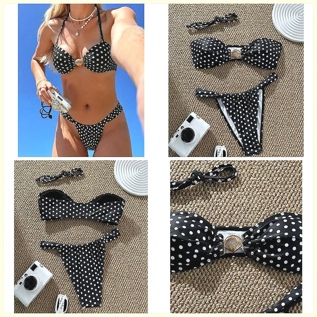 Sexy Dot Print Push Up Bikini Set: Brazilian Beach Swimwear for Women, Summer Bathing Suits
Sexy Dot Print Push Up Bikini Set: Brazilian Beach Swimwear for Women, Summer Bathing Suits