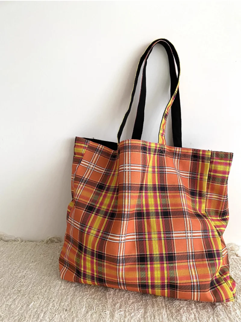 Casual Plaid Women Shopping Bag Large Capacity Ladies Daily Tote Handbags Girls Fashion Simple Shoulder Bags
Casual Plaid Women Shopping Bag Large Capacity Ladies Daily Tote Handbags Girls Fashion Simple Shoulder Bags
