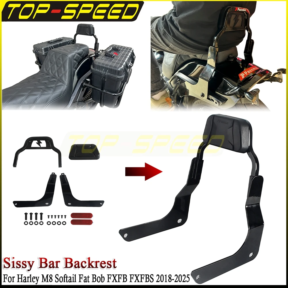 For Harley M8 Softail Fat Bob FXFB 2018-19 114 FXFBS 2018-25 Motorcycle Rear Sissy Bar Back Rest Club Style Passenger Backrests
For Harley M8 Softail Fat Bob FXFB 2018-19 114 FXFBS 2018-25 Motorcycle Rear Sissy Bar Back Rest Club Style Passenger Backrests