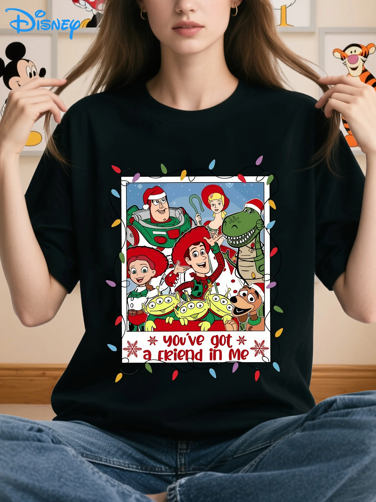 Disney Toy Story Christmas T-shirt - Extra Large Short Sleeve Round Neck Top, Woody&Buzz Lightyear Holiday Design
Disney Toy Story Christmas T-shirt - Extra Large Short Sleeve Round Neck Top, Woody&Buzz Lightyear Holiday Design
