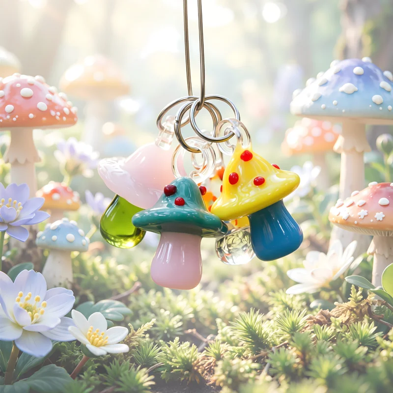 Colorful Mini Mushroom Glass Pendant Cute Tiny Mushroom Charm DIY Craft Supplies Perfect Holiday Party Gift for Handmade Lovers
Colorful Mini Mushroom Glass Pendant Cute Tiny Mushroom Charm DIY Craft Supplies Perfect Holiday Party Gift for Handmade Lovers