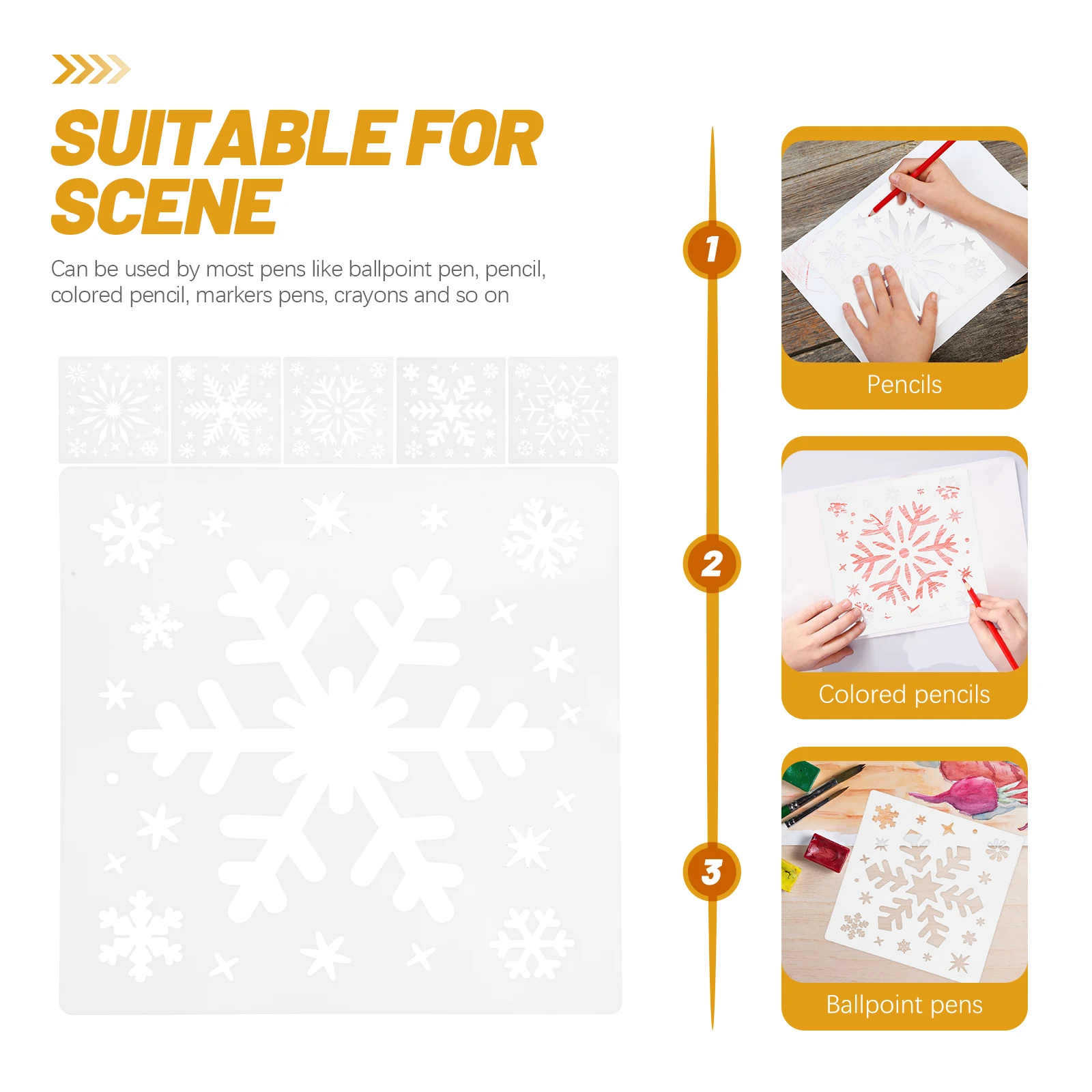 6 Pcs Snowflake Stencils Templates Reusable Art Craft Drawing Tools for DIY Decor Classroom Christmas Projects
6 Pcs Snowflake Stencils Templates Reusable Art Craft Drawing Tools for DIY Decor Classroom Christmas Projects
