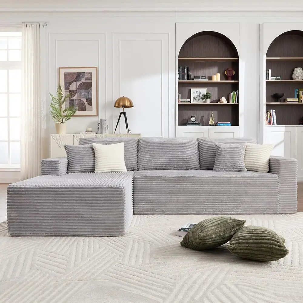 108 Premium Sectional Sofa with Oversized Chaise, L-Shape Cloud Couch, Deep Seat, High-Density Memory Foam, No Assembly, Plush C
108 Premium Sectional Sofa with Oversized Chaise, L-Shape Cloud Couch, Deep Seat, High-Density Memory Foam, No Assembly, Plush C