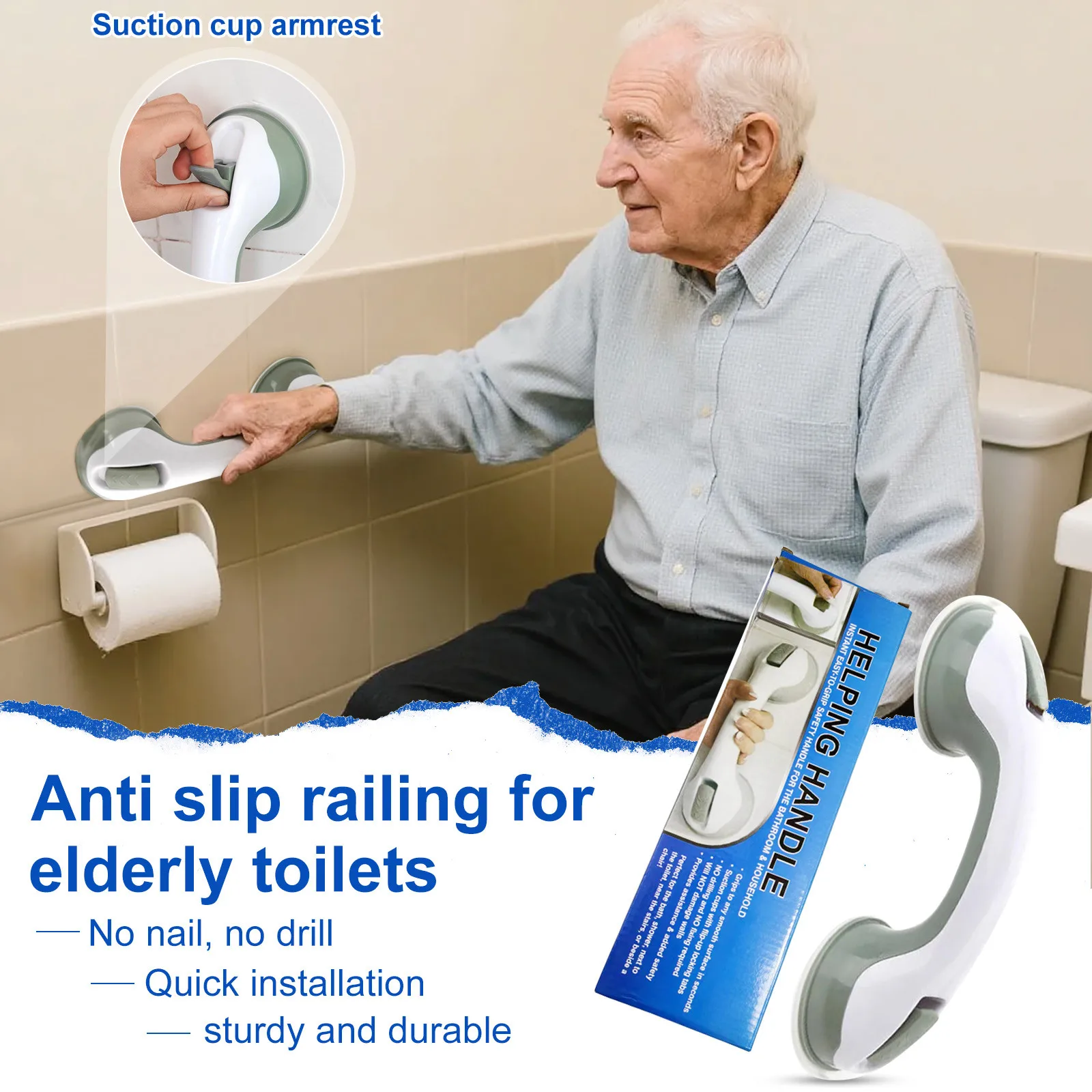 Ручка для душа, 12-дюймовые поручни для ванны с прочной присоской, защитная ручка для унитаза, защитная ручка для травм, пожилых людей, пожилых людей
Ручка для душа, 12-дюймовые поручни для ванны с прочной присоской, защитная ручка для унитаза, защитная ручка для травм, пожилых людей, пожилых людей